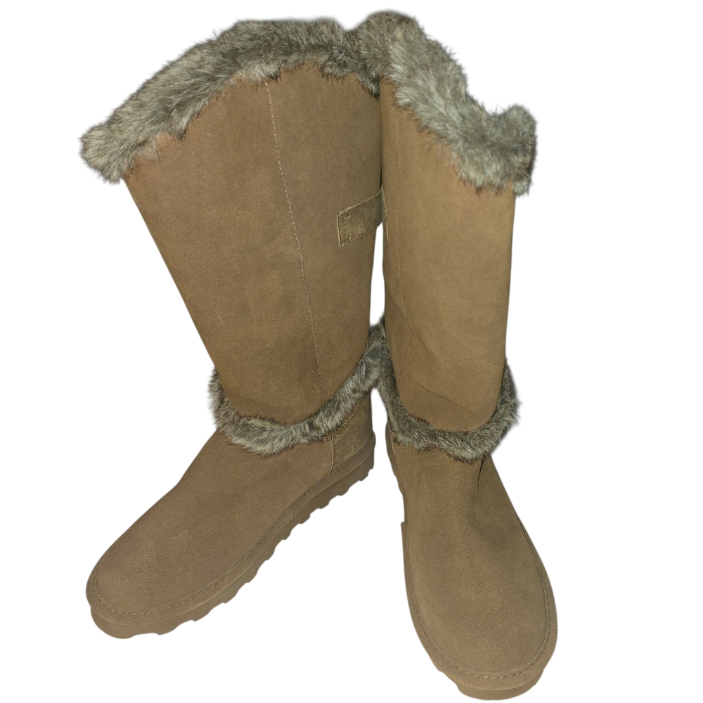 BearPaw Sheilah Hickory Sheep Wool Womens Boots Size 10 New (No Box)